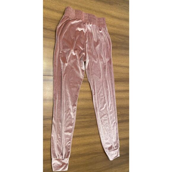 Regina George Cool Mom Y2K Pink Velour Track Pants Pockets‎ Elastic Waist Medium - Picture 2 of 7